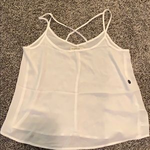 Flowy white sheer tank